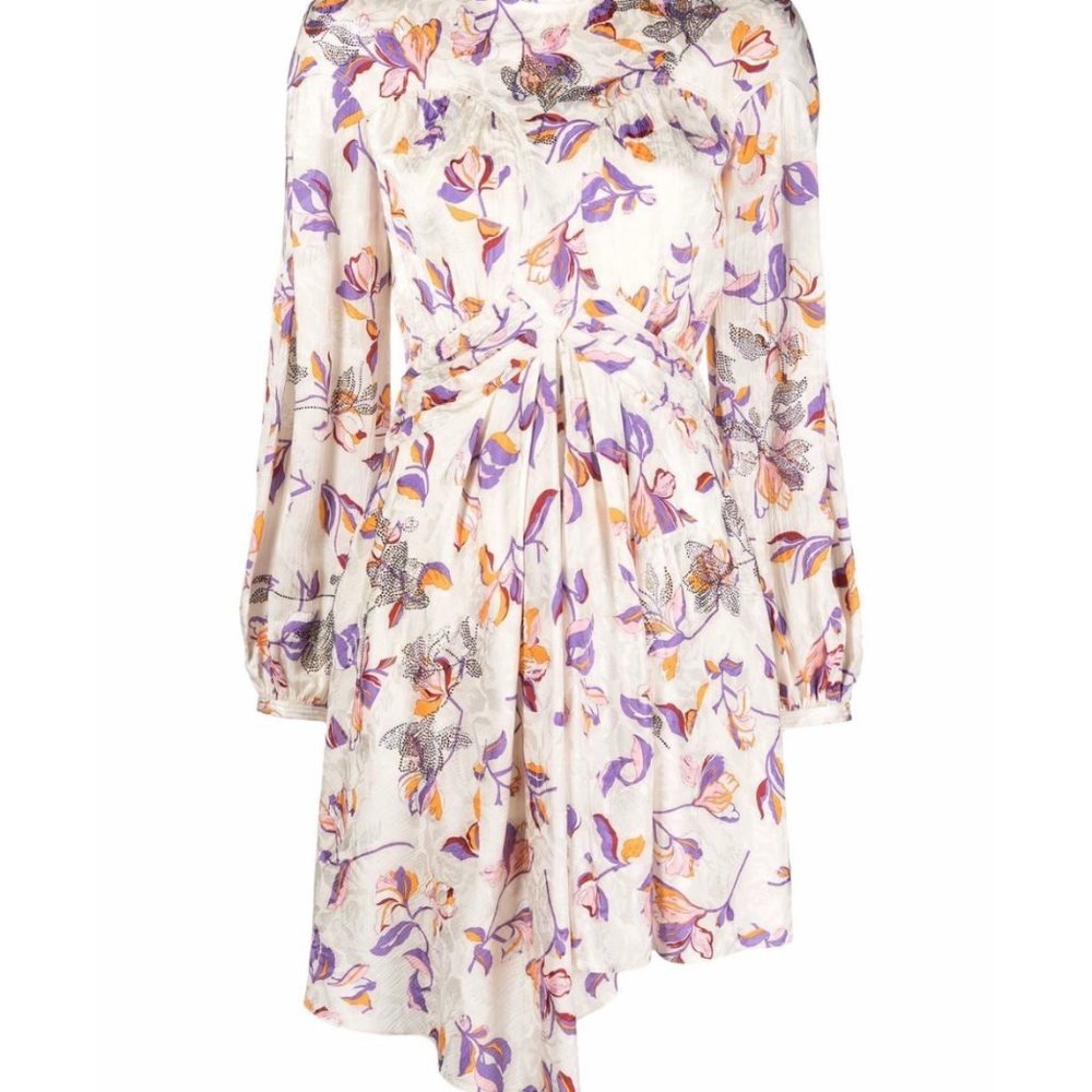 Zadig & Voltaire Rivage Jac Cut Flowers Silk-Blend Dress